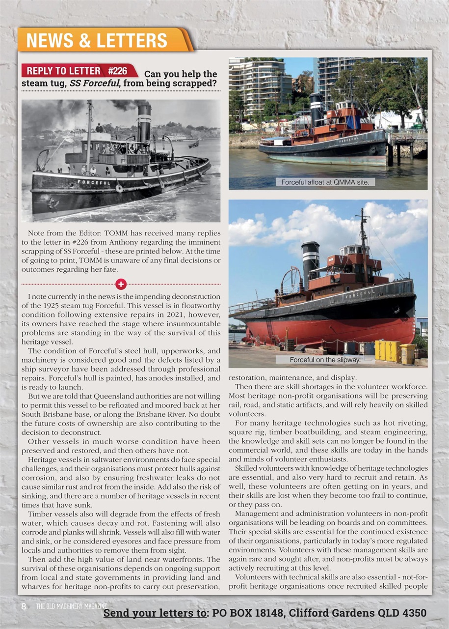 The Old Machinery Magazine Preview Pages