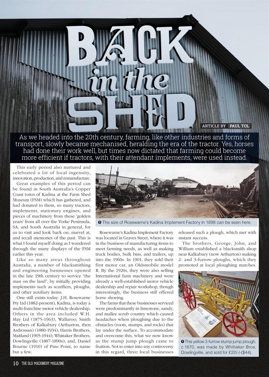 The Old Machinery Magazine Preview Pages