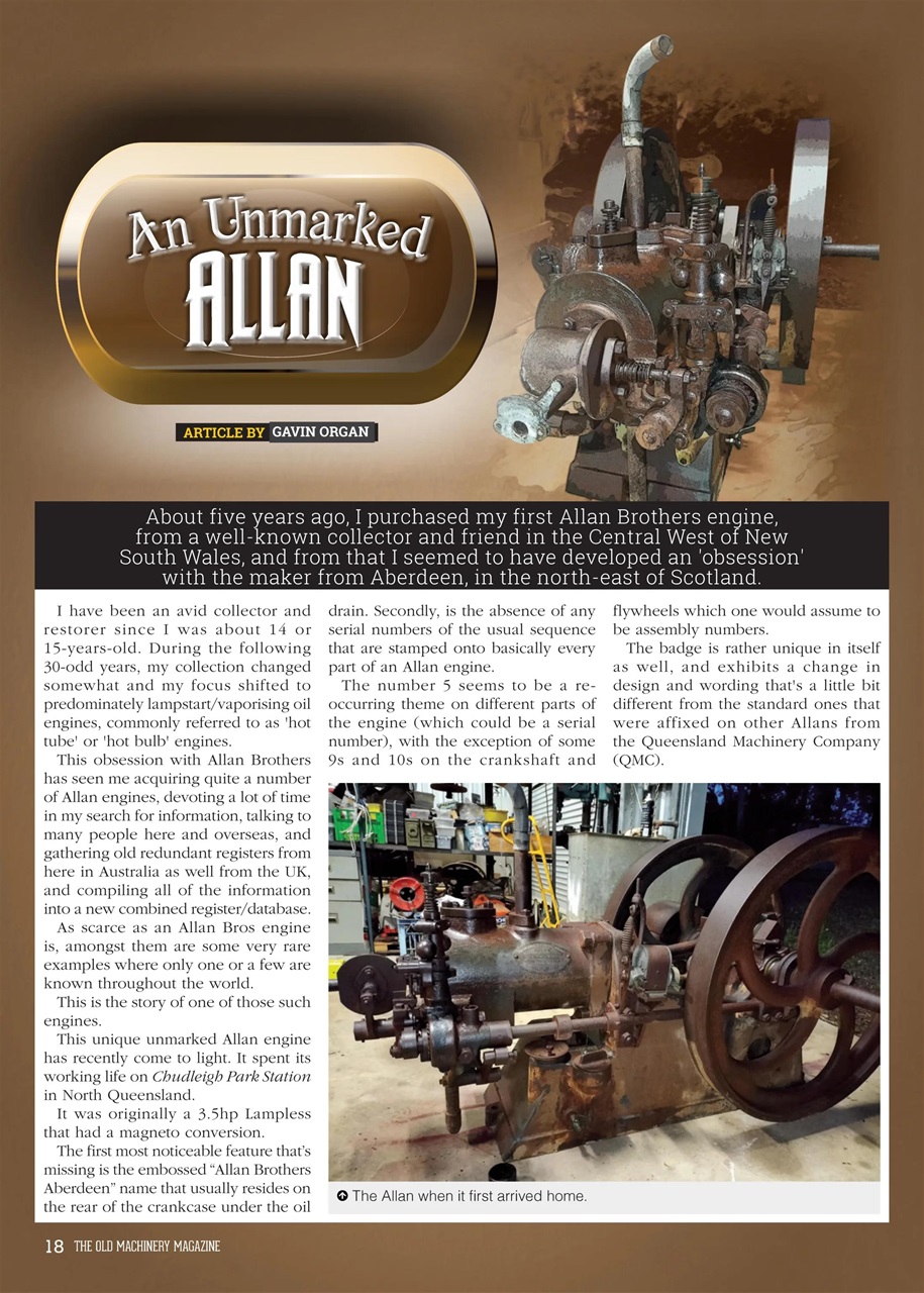 The Old Machinery Magazine Preview Pages