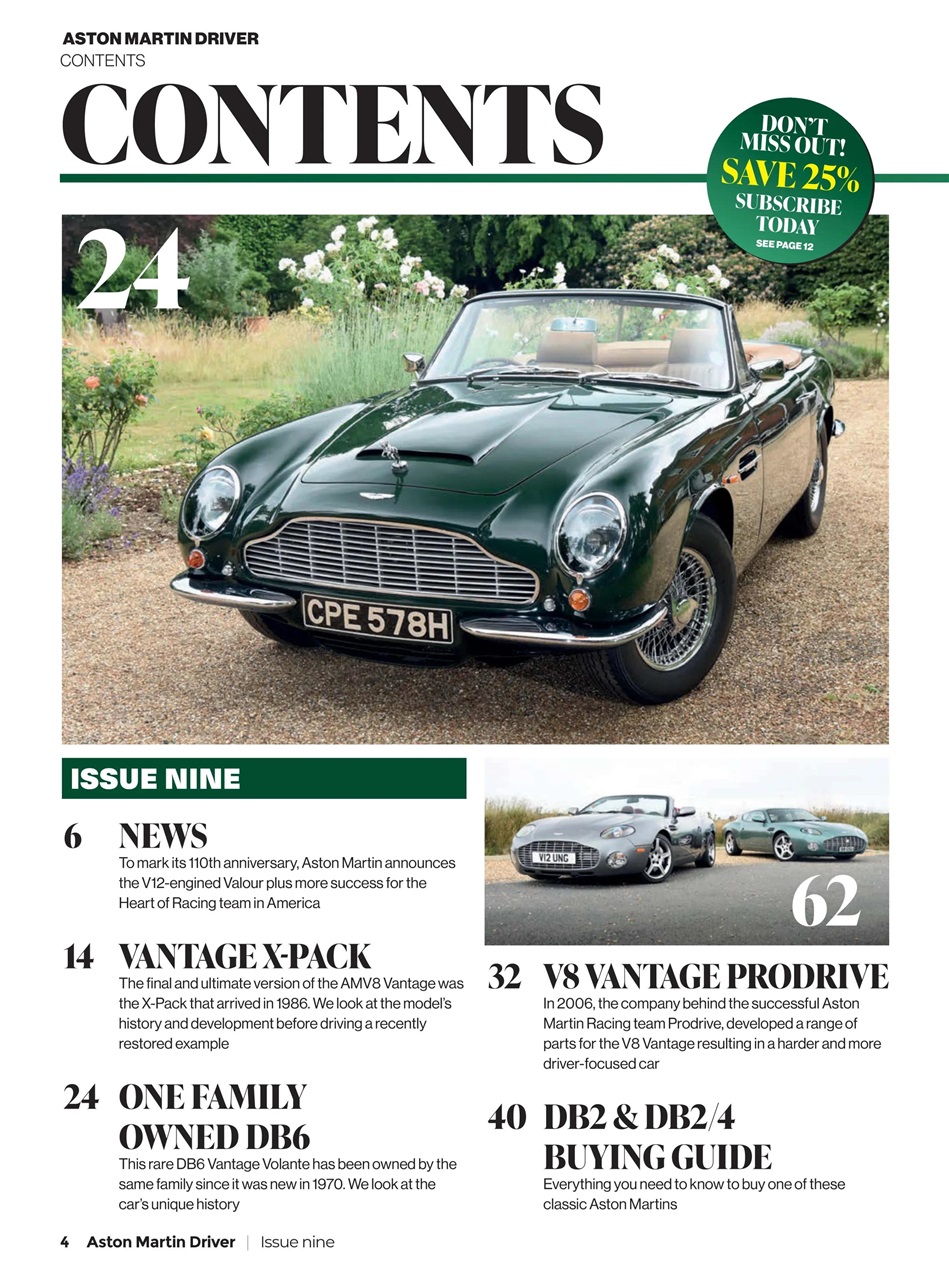 Aston Martin Driver Preview Pages