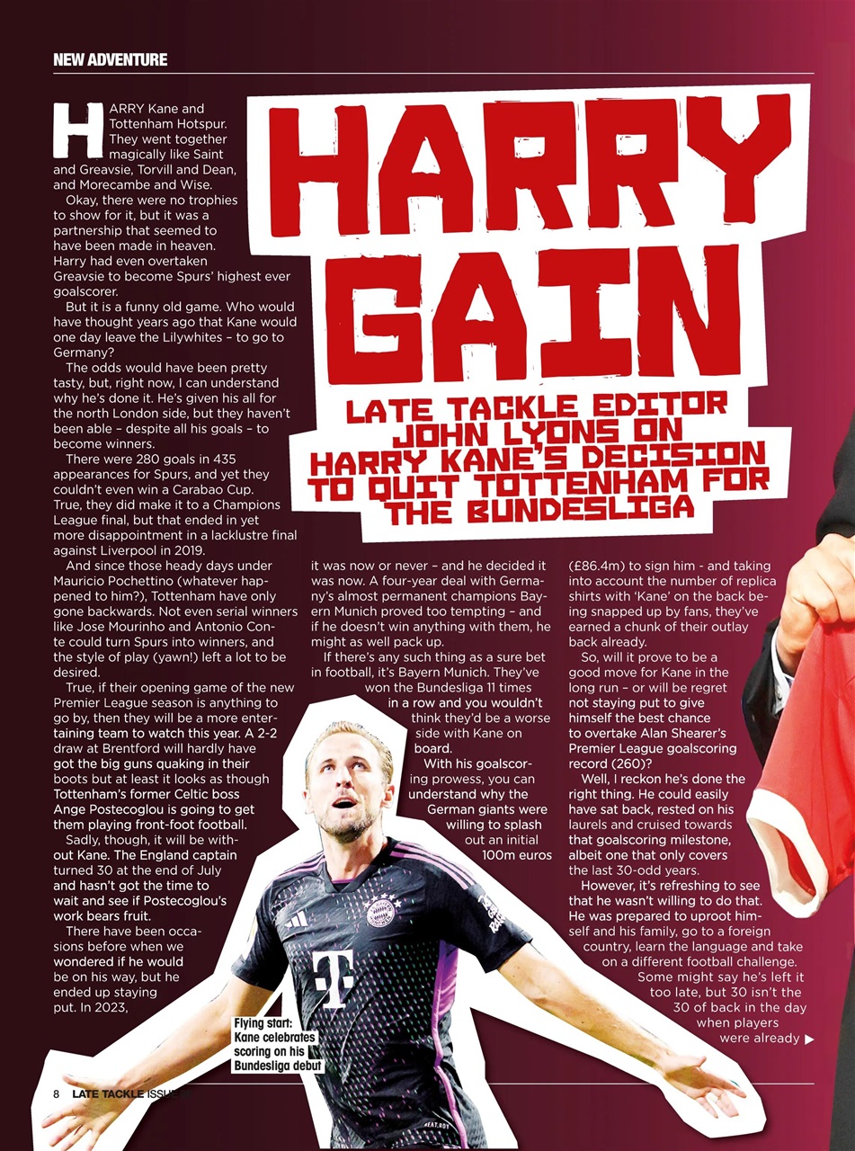 Late Tackle Football Magazine Preview Pages