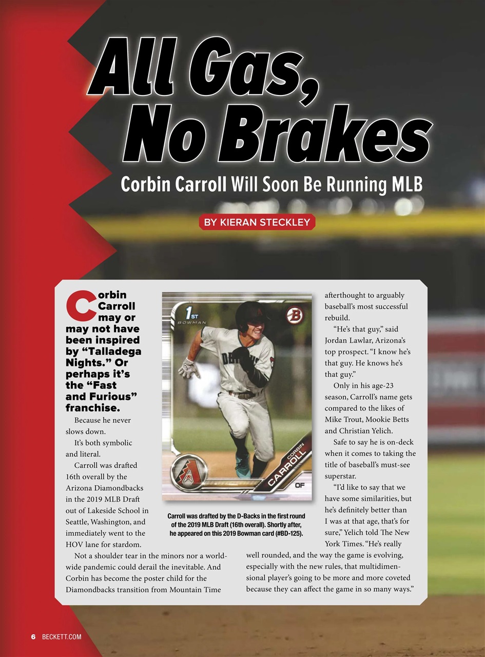 Beckett Baseball Magazine Preview Pages