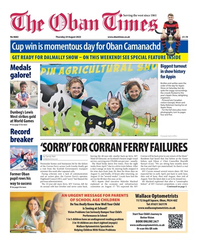 The Oban Times & Lochaber Times issue 24th August, 2023