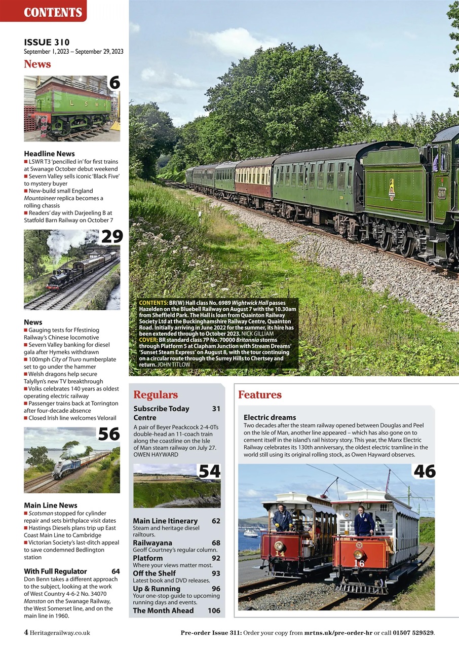 Heritage Railway Preview Pages