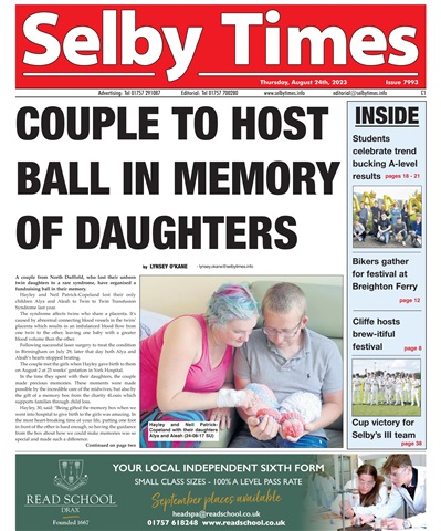 Selby Times issue August 24th 2023