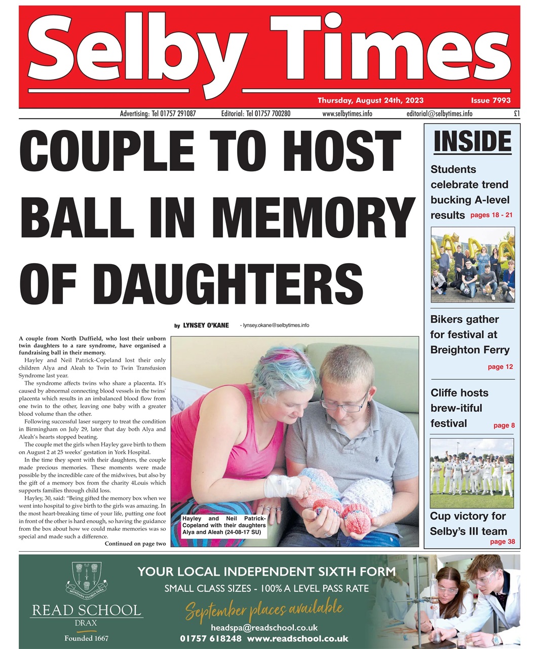 Selby Times Preview Pages