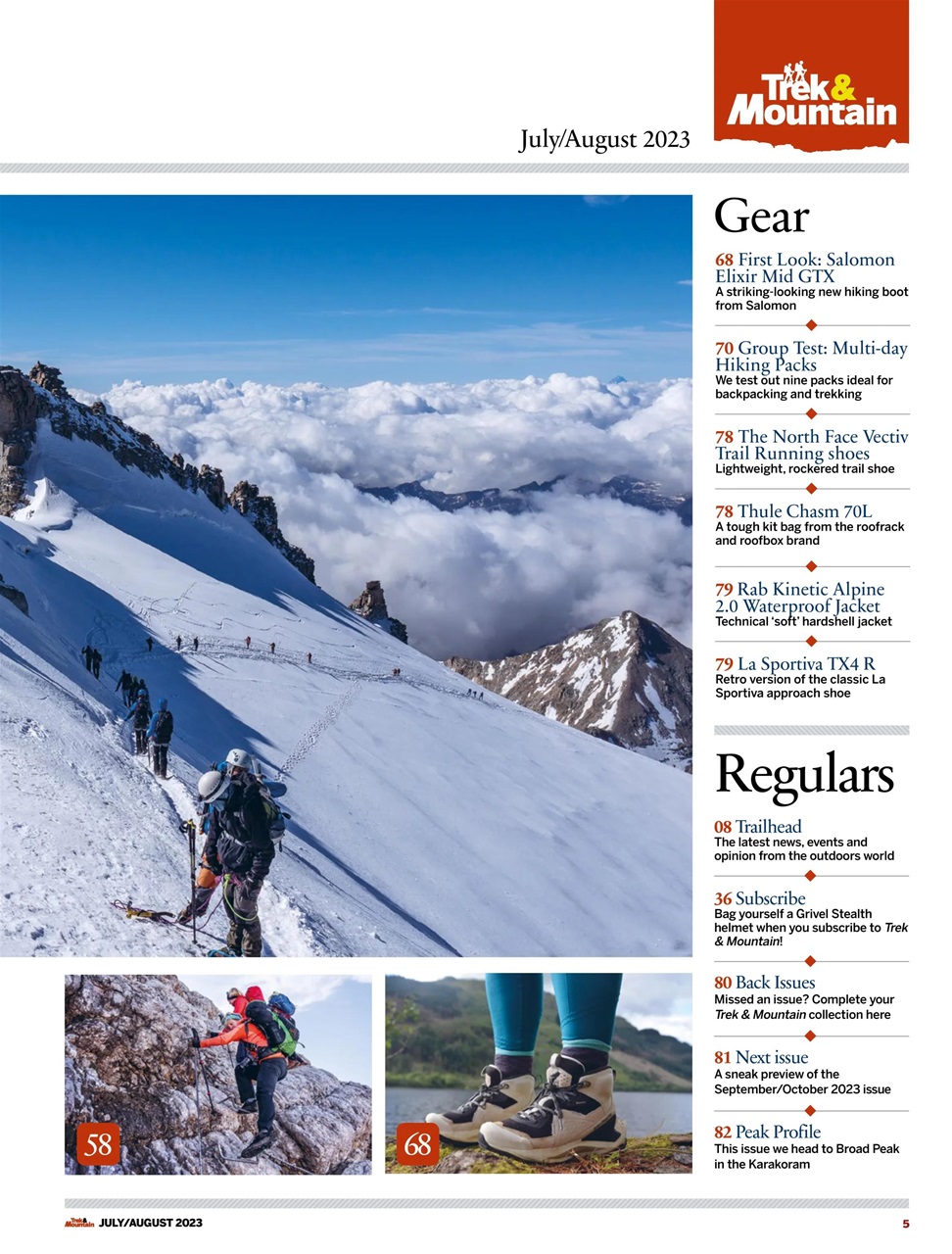 Trek & Mountain Magazine Preview Pages
