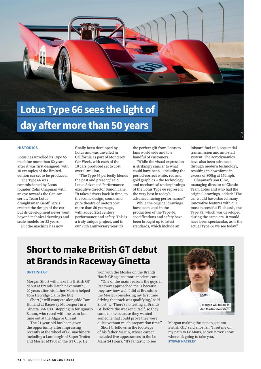 Autosport Preview Pages