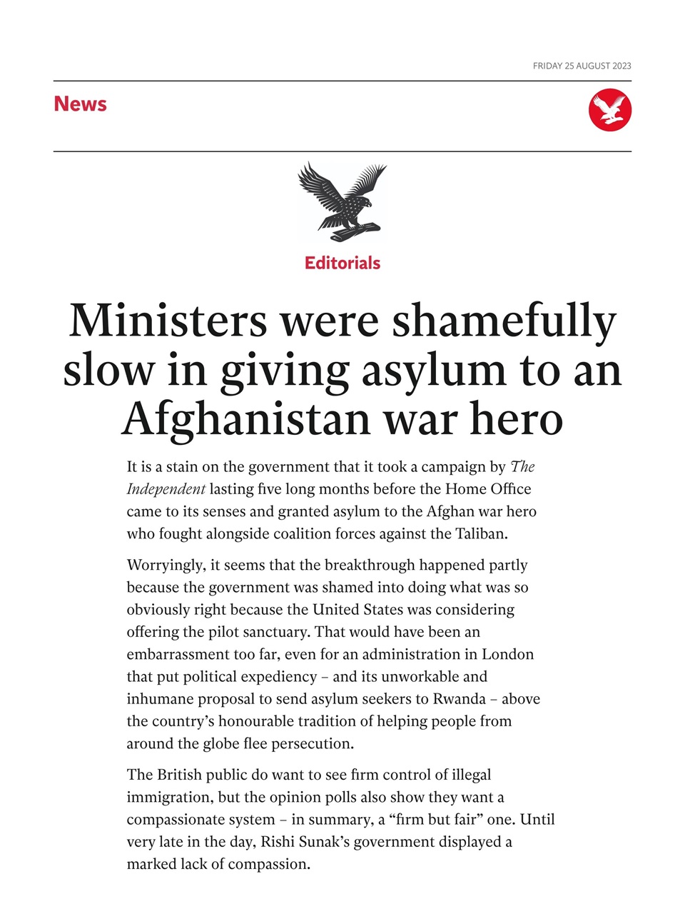 The Independent Daily Edition Newspaper Preview Pages