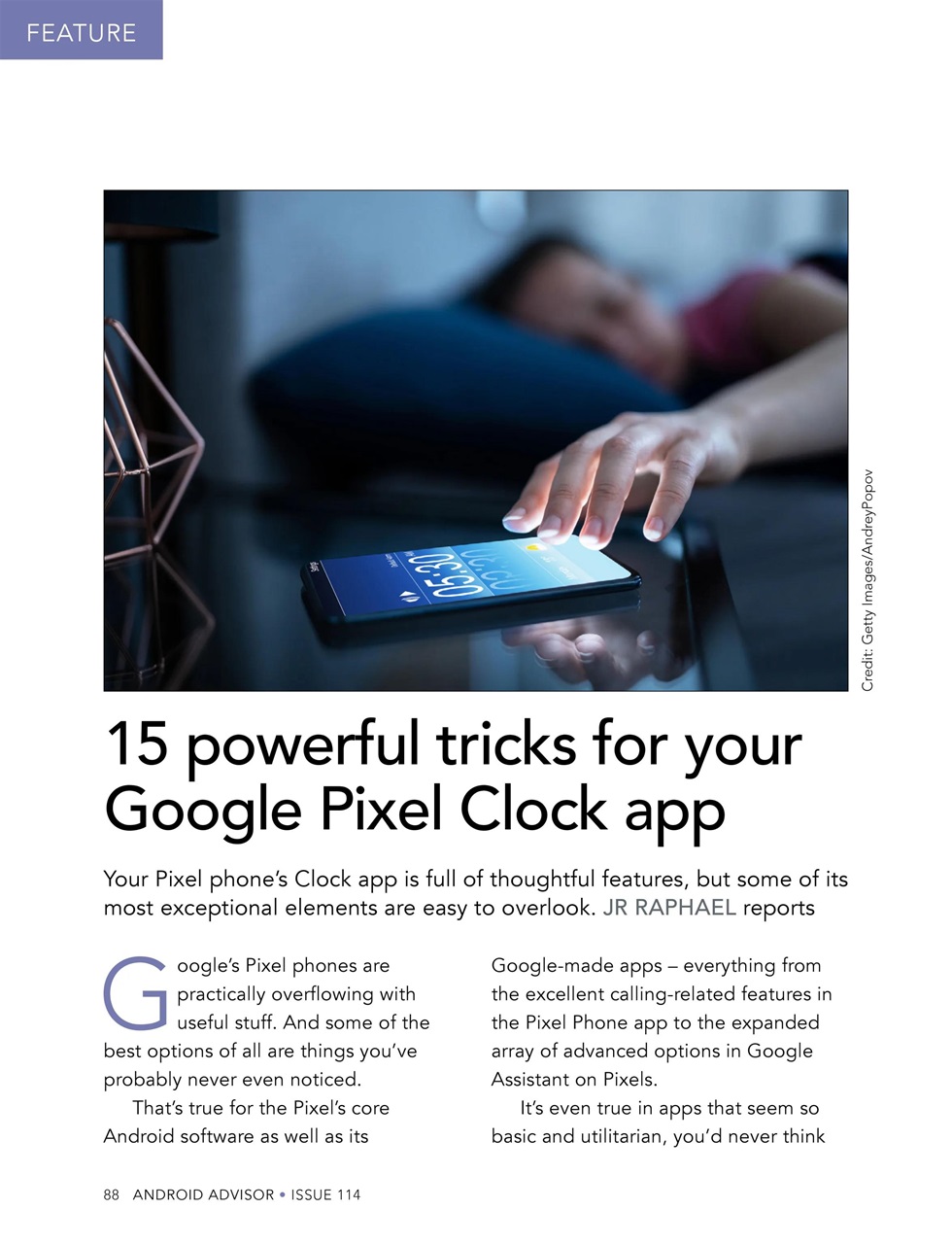 Android Advisor Preview Pages
