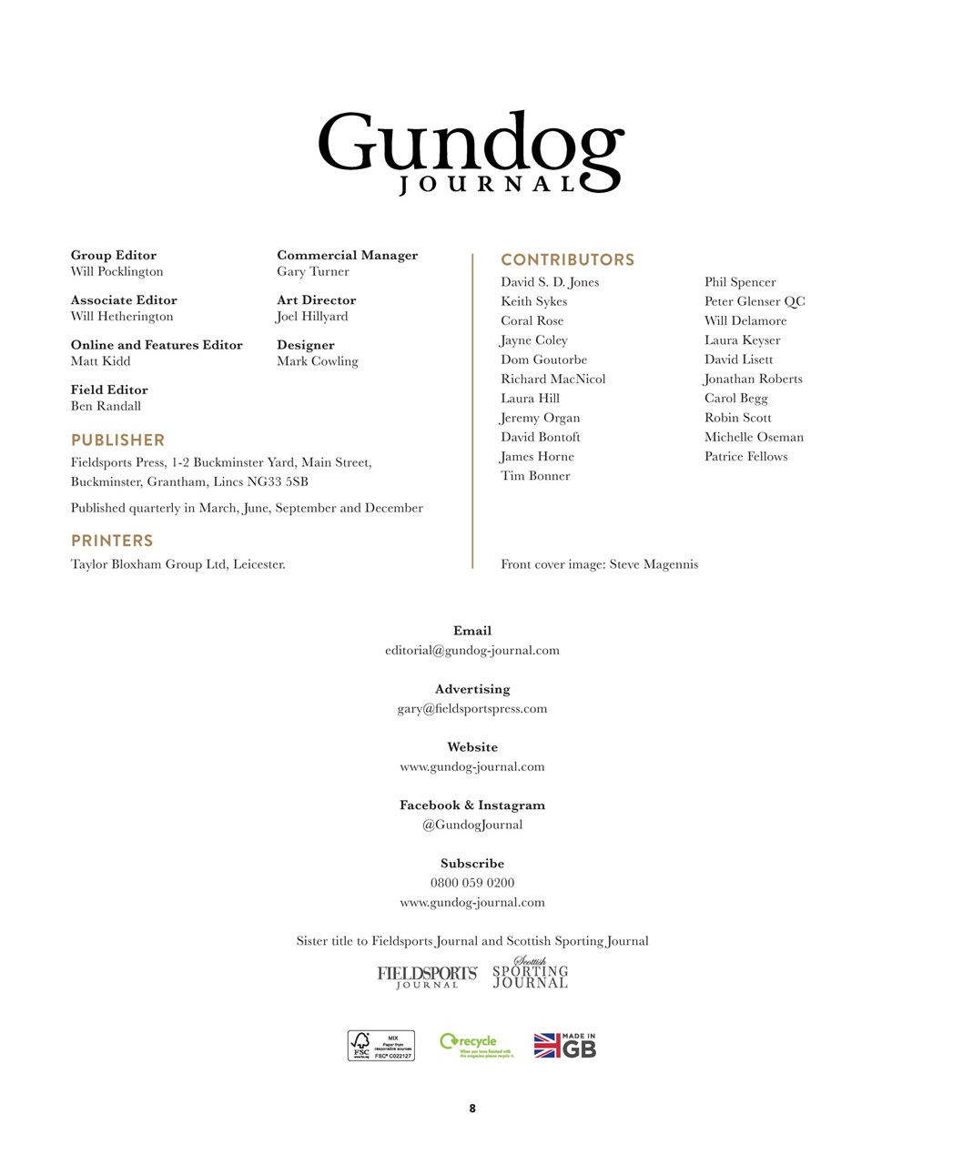 Gundog Journal Preview Pages