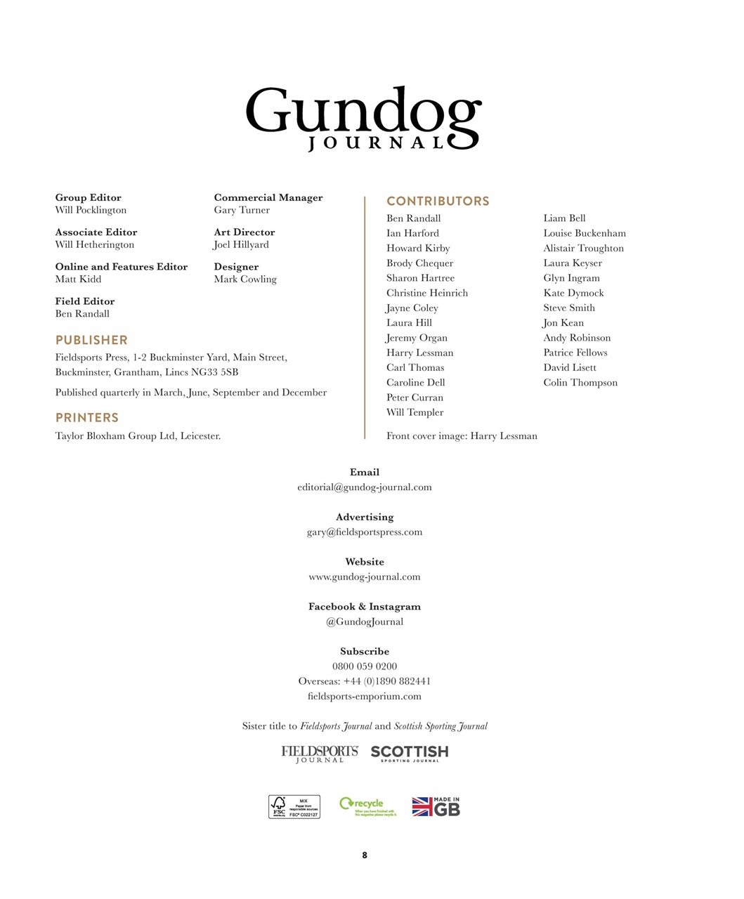 Gundog Journal Preview Pages
