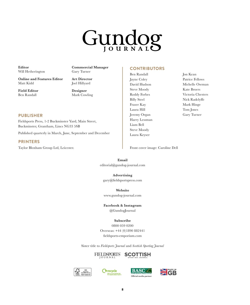 Gundog Journal Preview Pages