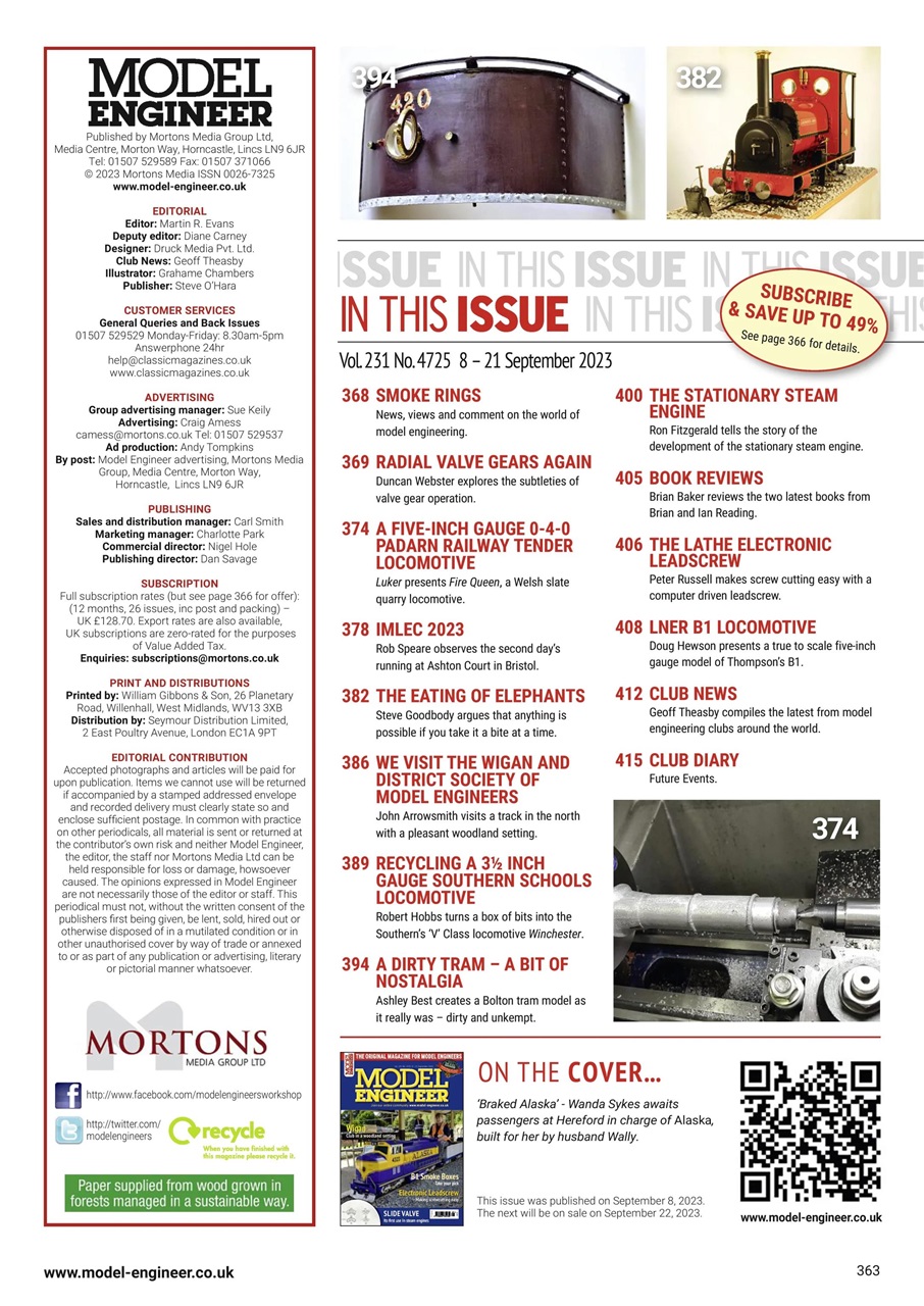 Model Engineer Preview Pages