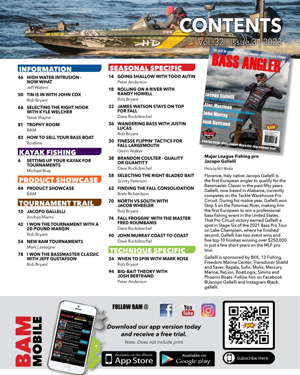 BASS ANGLER MAGAZINE Preview Pages