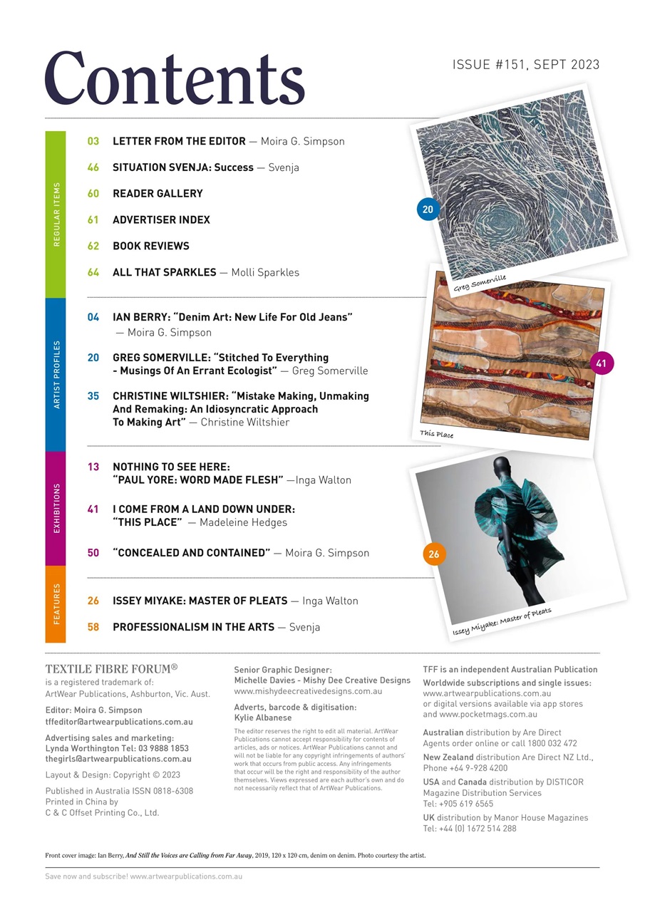 Textile Fibre Forum Preview Pages