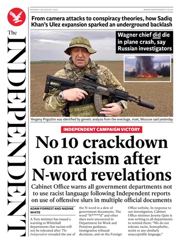 The Independent Daily Edition Newspaper issue Monday, August 28, 2023