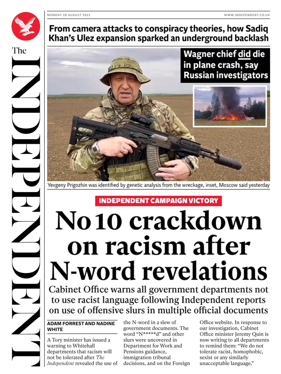 The Independent Daily Edition Newspaper Preview Pages