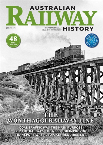 Australian Railway History issue September 2023