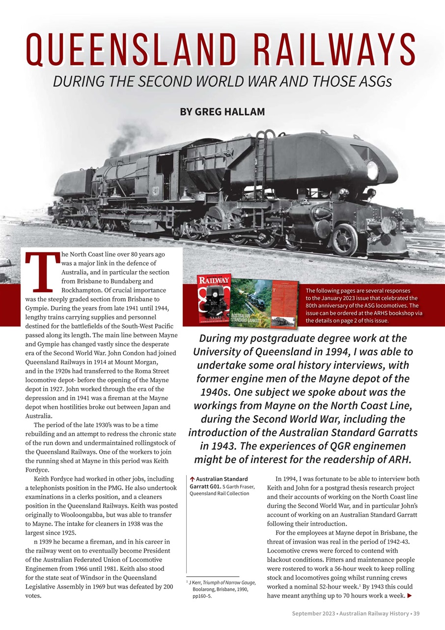 Australian Railway History Preview Pages