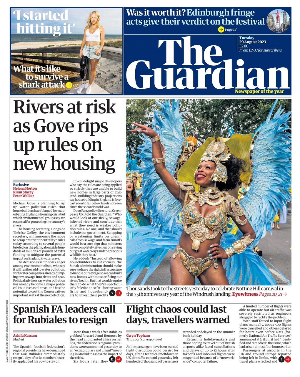 The Guardian Newspaper Preview Pages