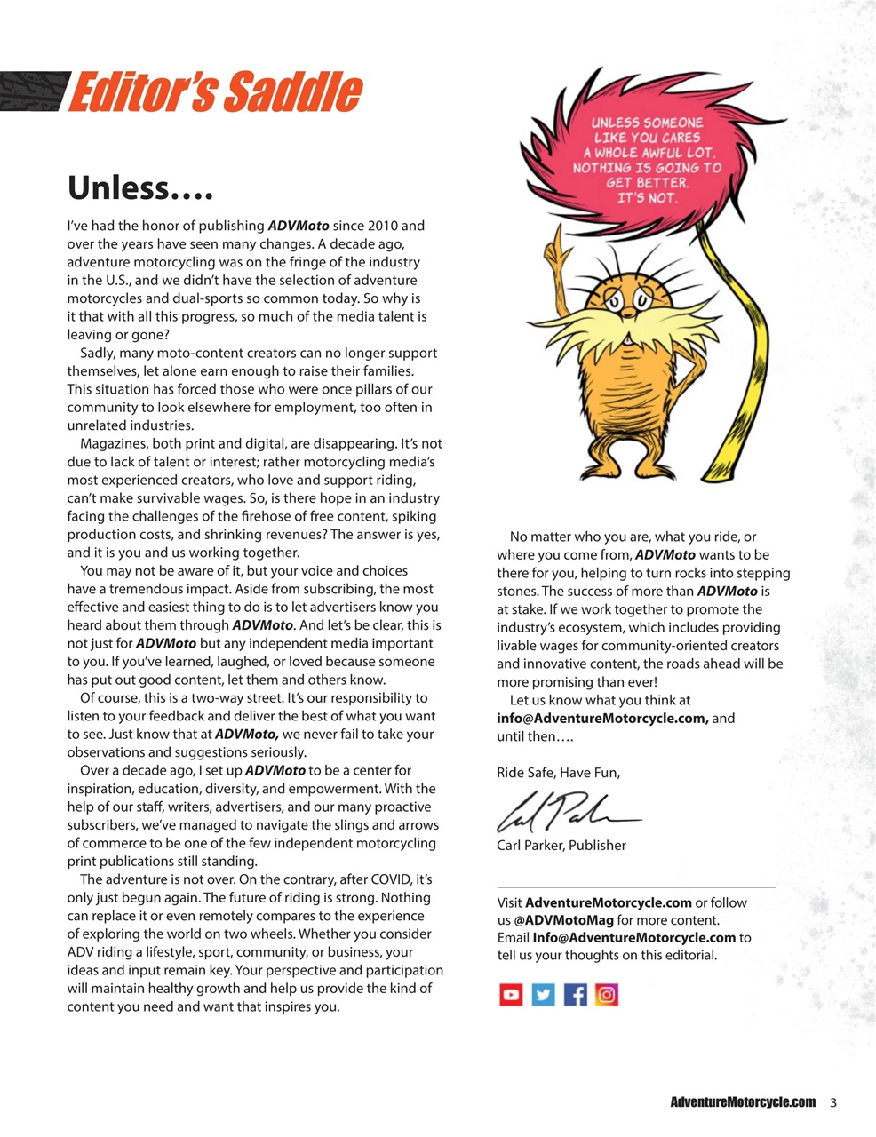 Adventure Motorcycle Preview Pages