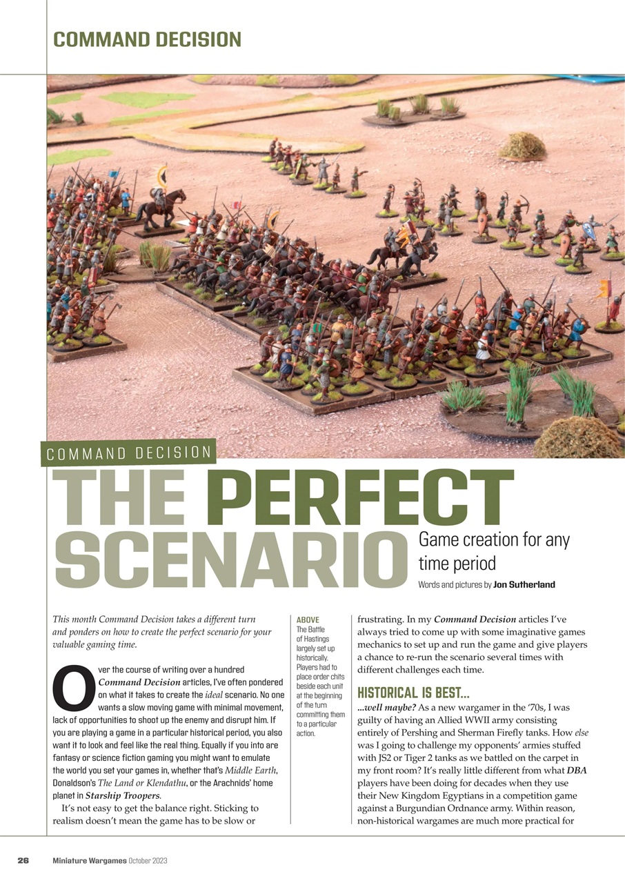 Miniature Wargames Preview Pages