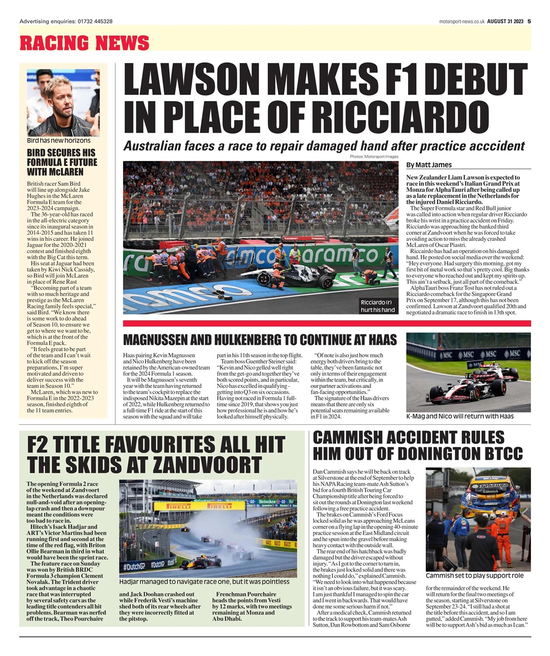 Motorsport News Preview Pages