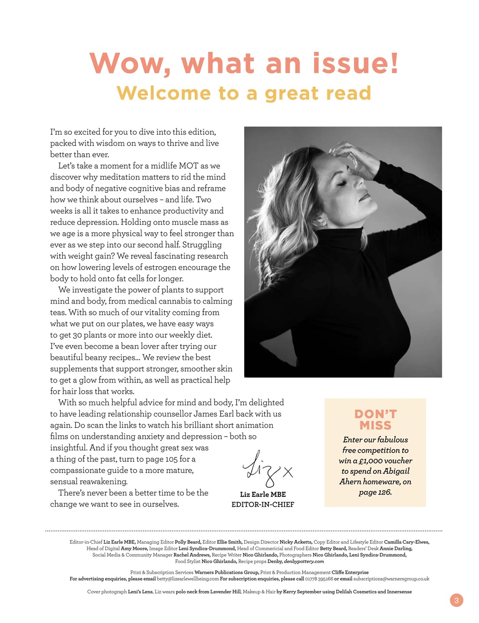 Liz Earle Wellbeing Preview Pages