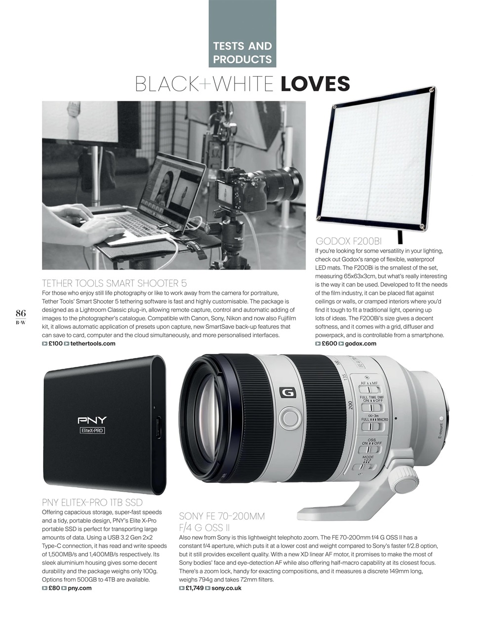 Black+White Photography Preview Pages