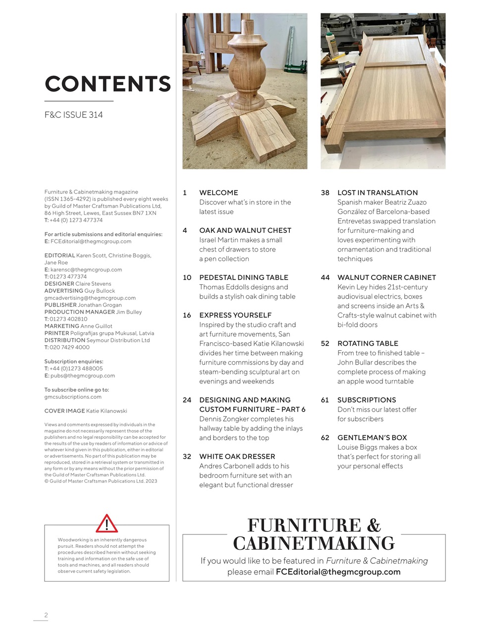 Furniture & Cabinetmaking Preview Pages