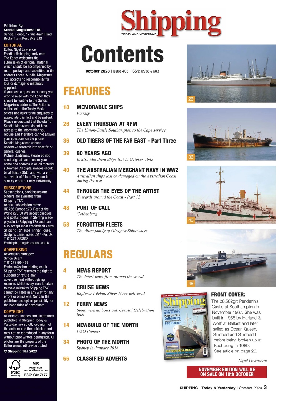 Shipping Today & Yesterday Preview Pages