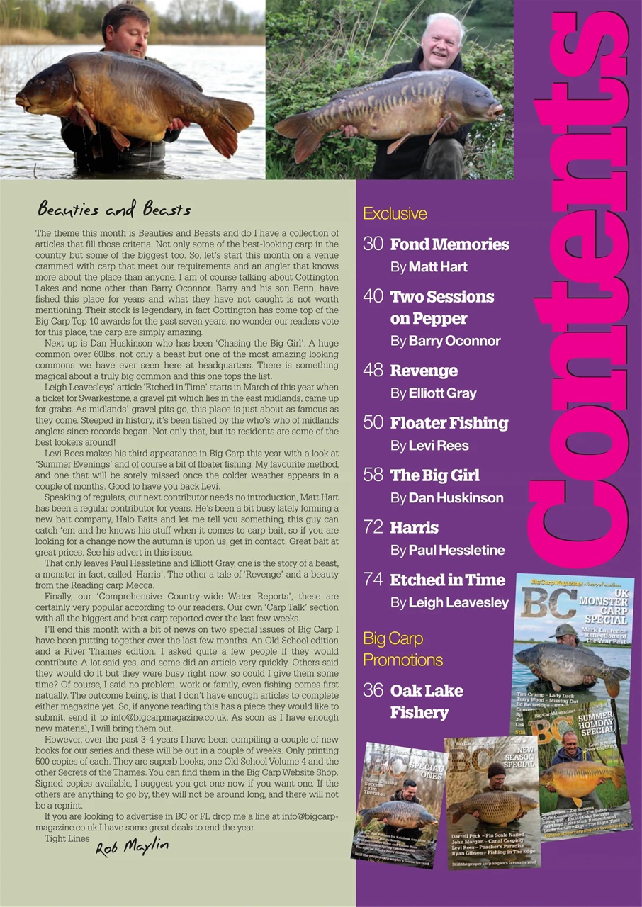 Big Carp Magazine Preview Pages