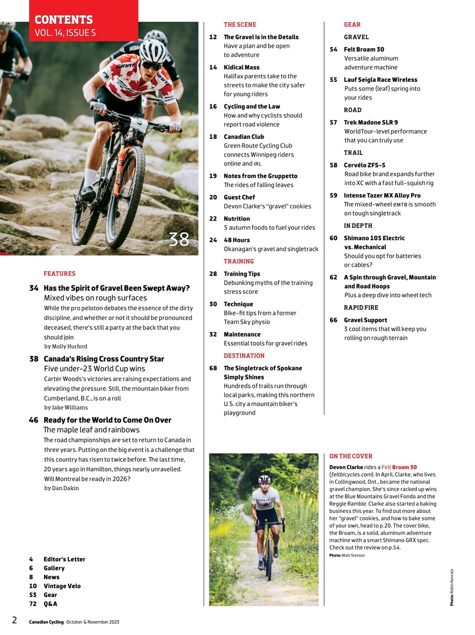 Canadian Cycling Magazine Preview Pages