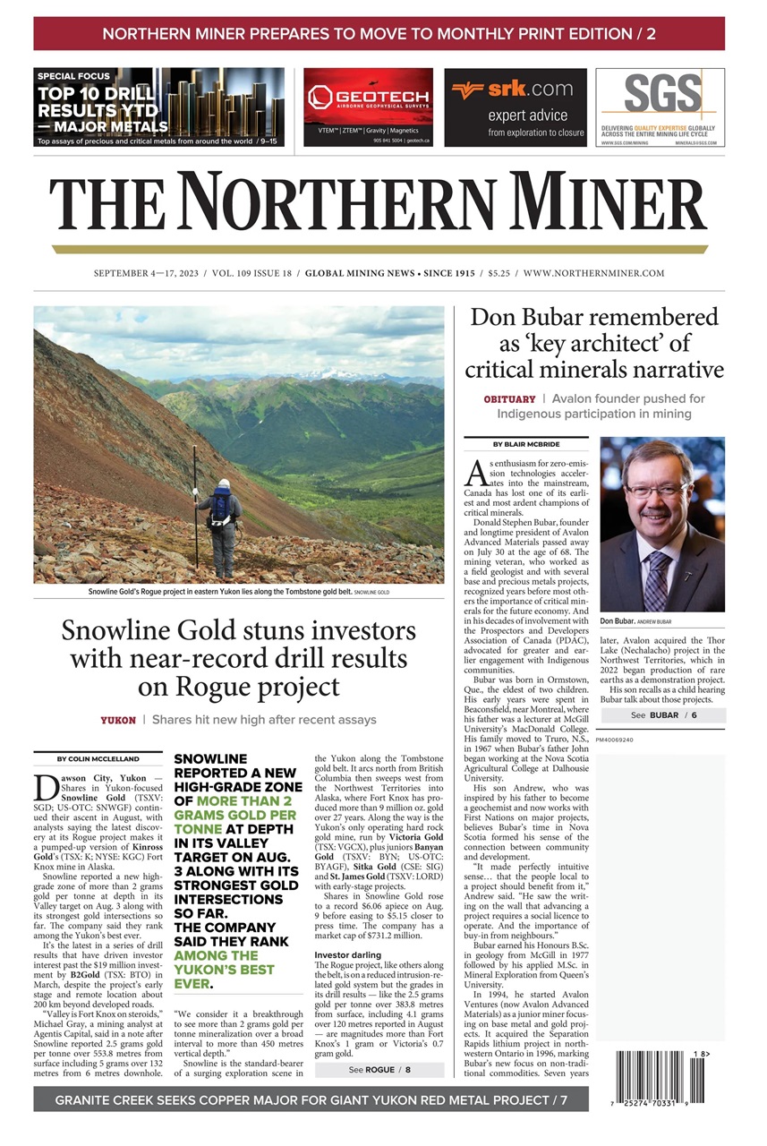 The Northern Miner Preview Pages