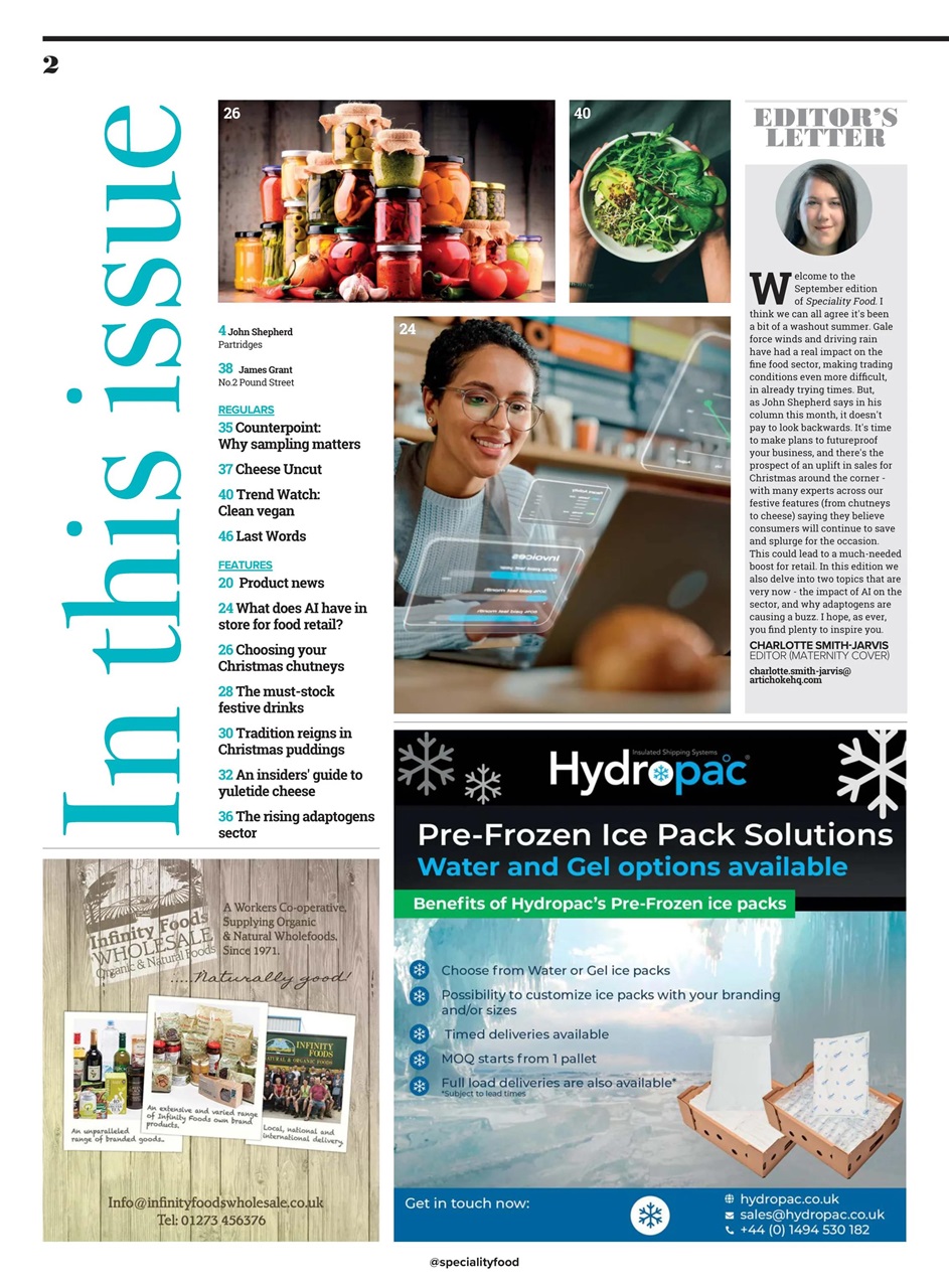 Speciality Food Preview Pages