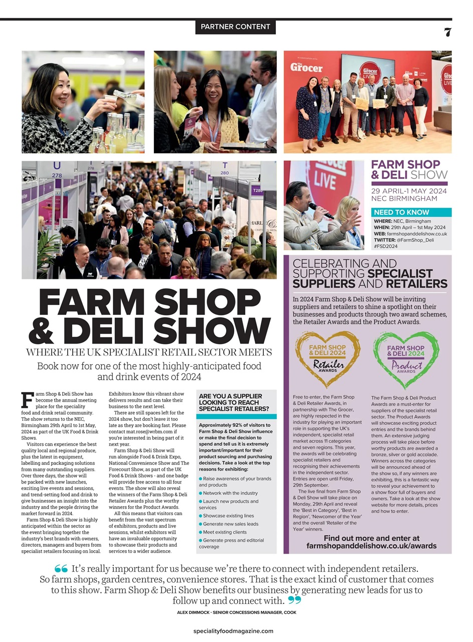 Speciality Food Preview Pages