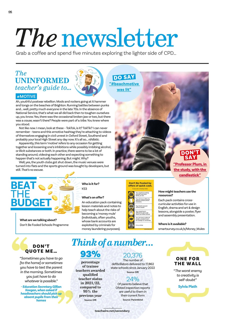 Teach Secondary Preview Pages