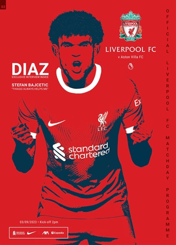 Liverpool FC Programmes issue vs Aston Villa 23/24