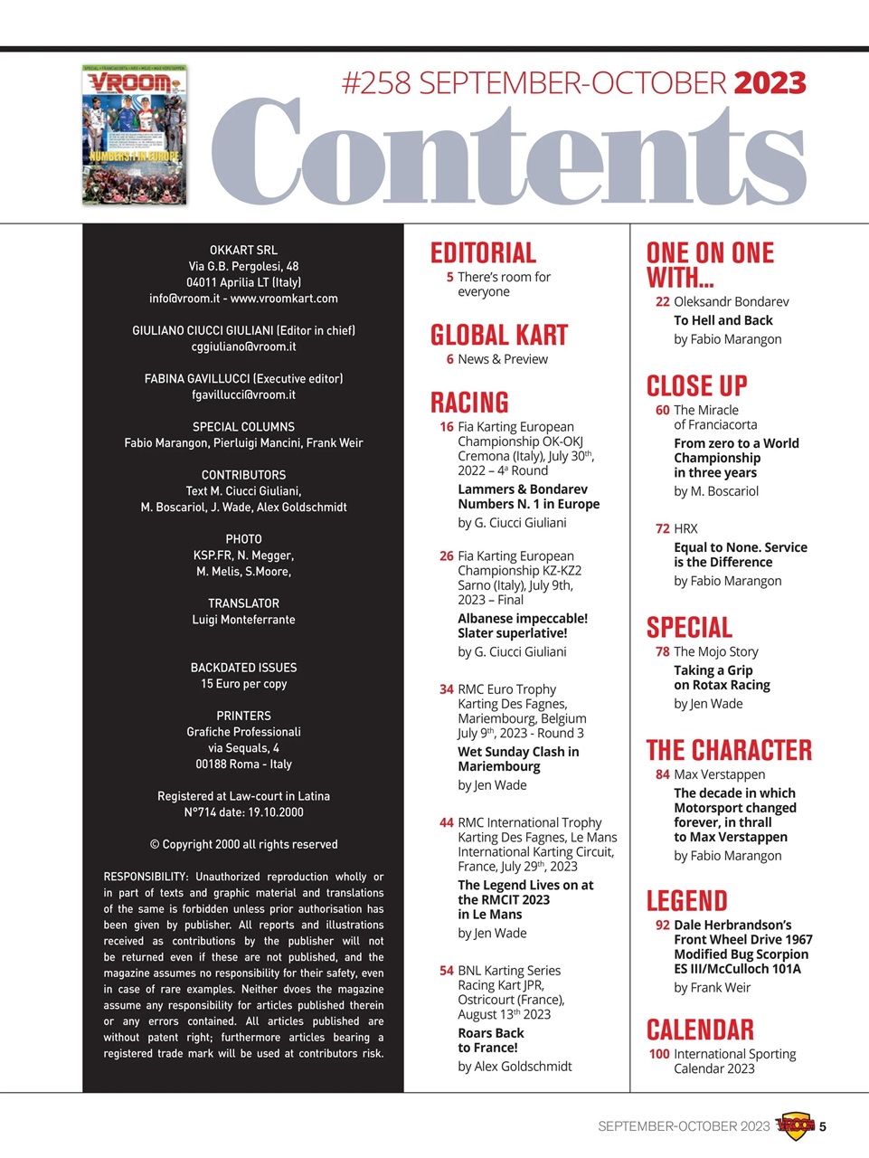 Vroom International Preview Pages