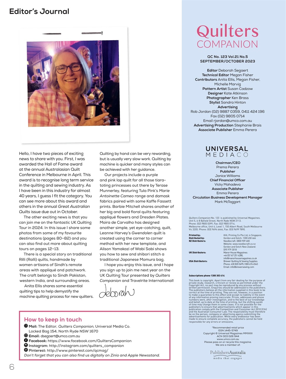 Quilters Companion Preview Pages