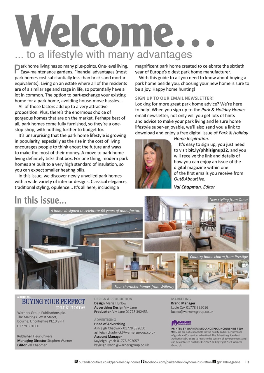 Park and Holiday Home Inspiration magazine Preview Pages