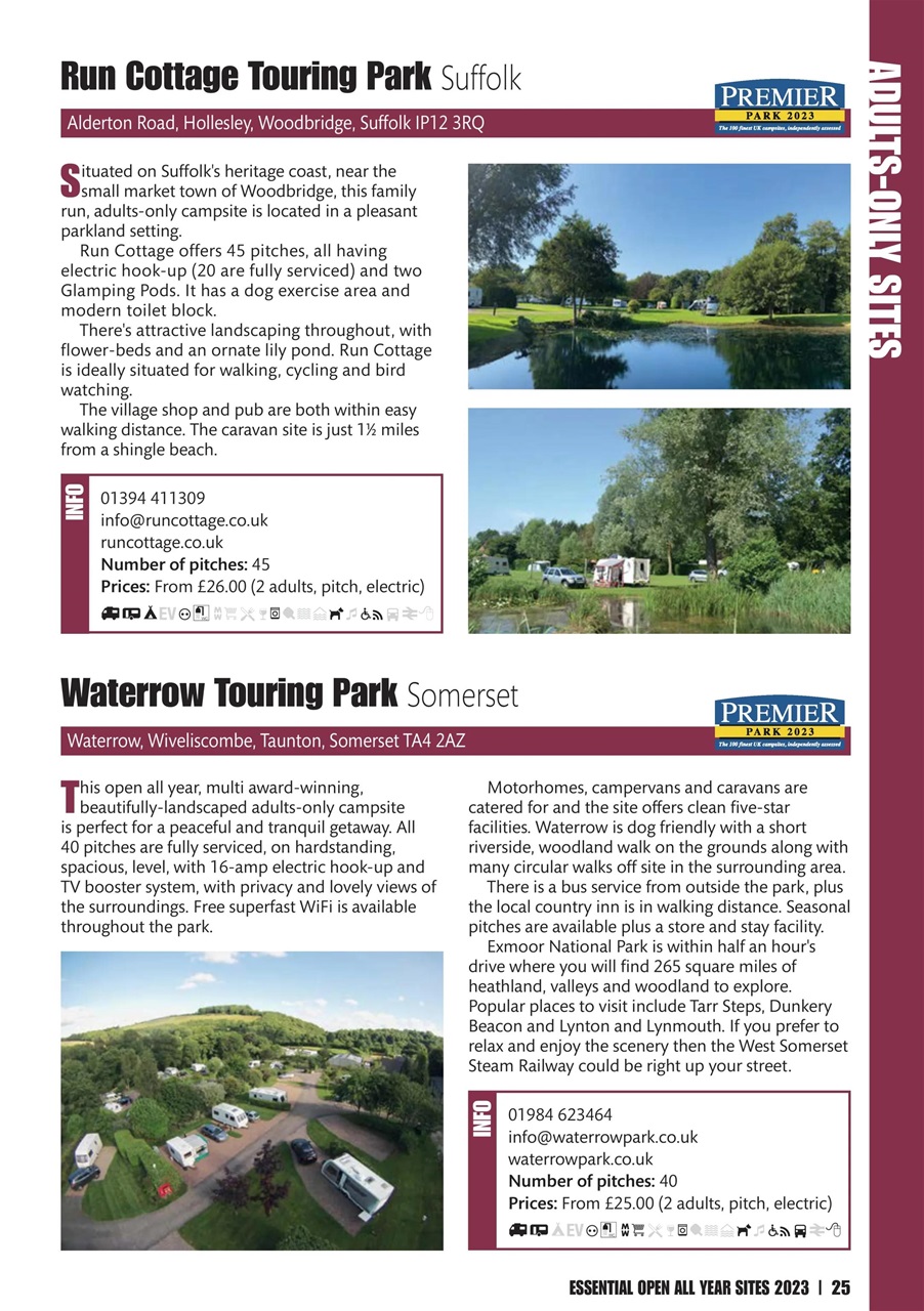 Campsite Finder Preview Pages