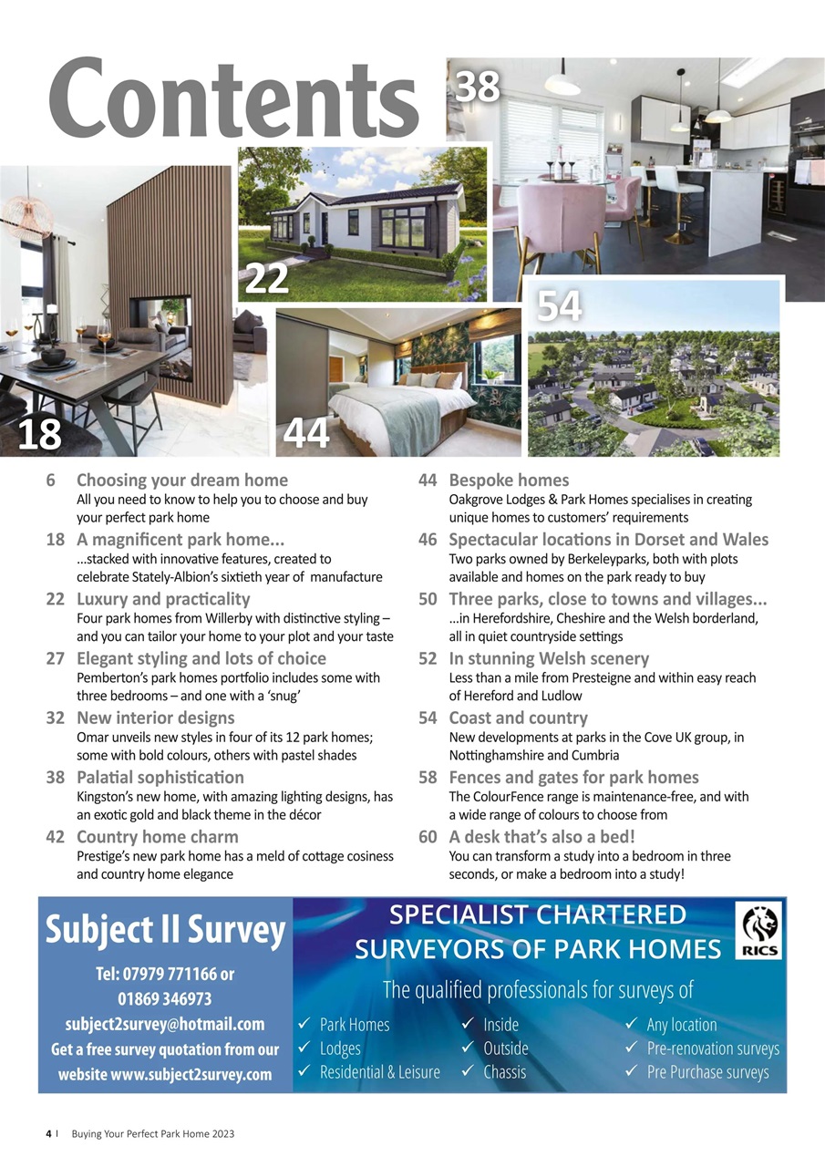 Buying your Perfect Park Home Preview Pages