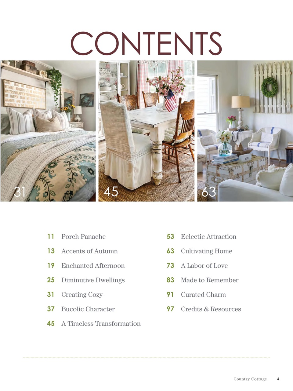 The Cottage Journal Preview Pages