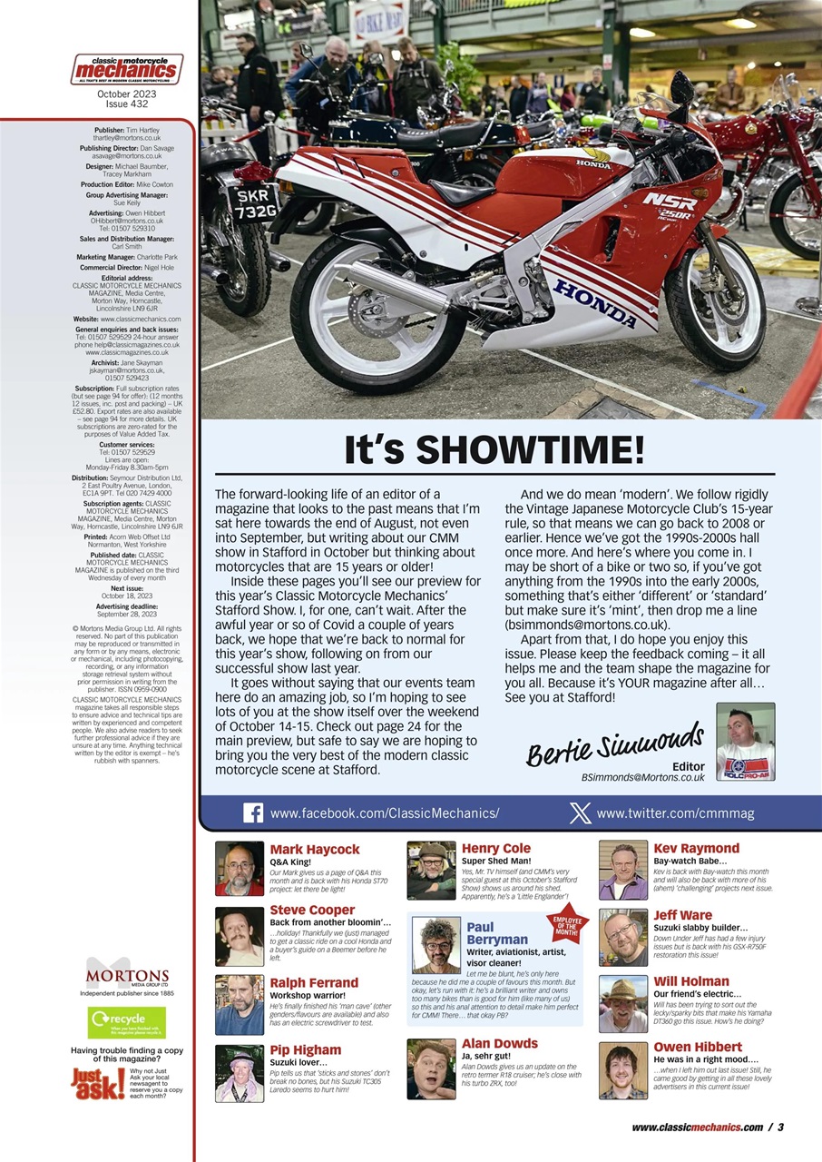 Classic Motorcycle Mechanics Preview Pages