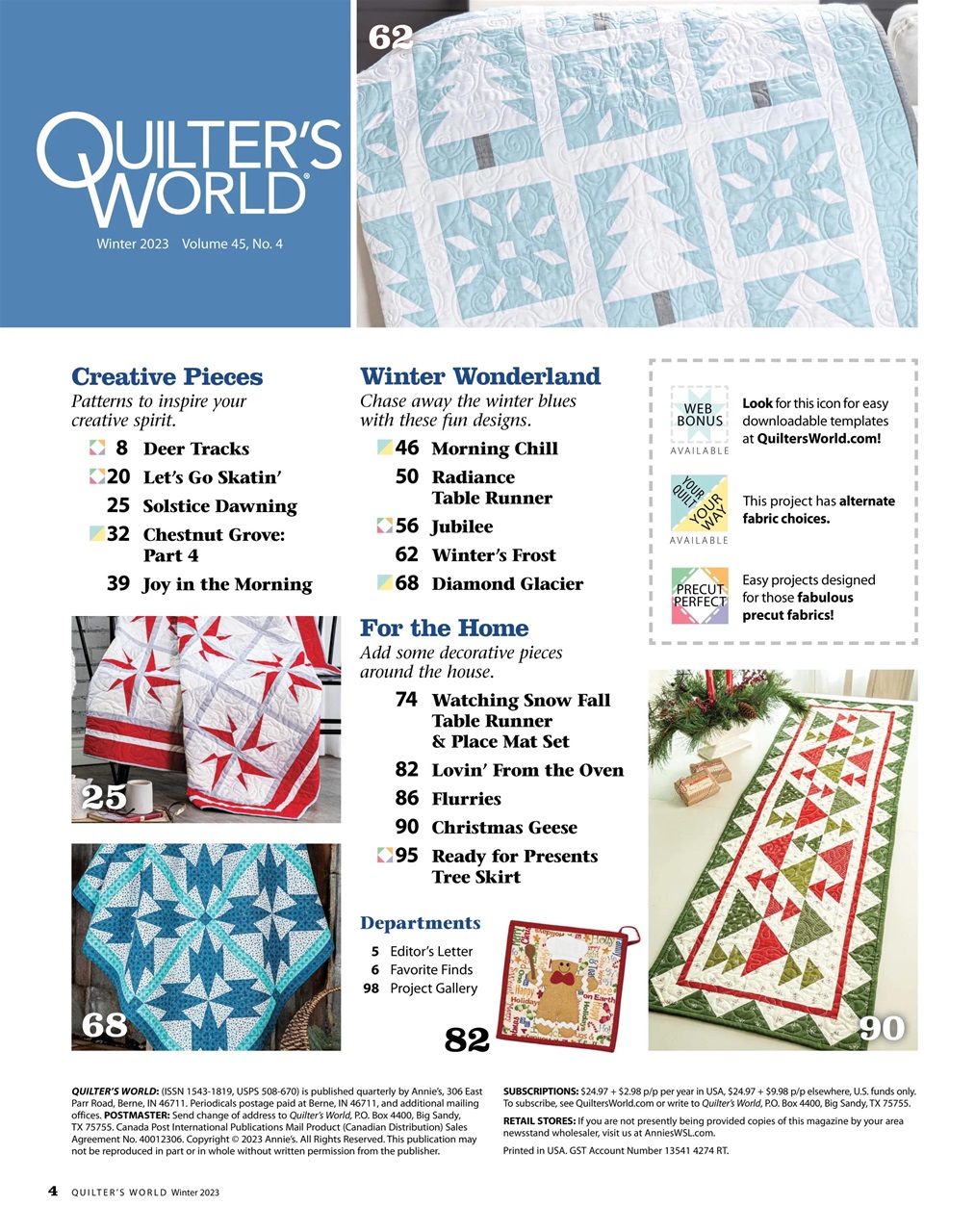 Quilter's World Preview Pages