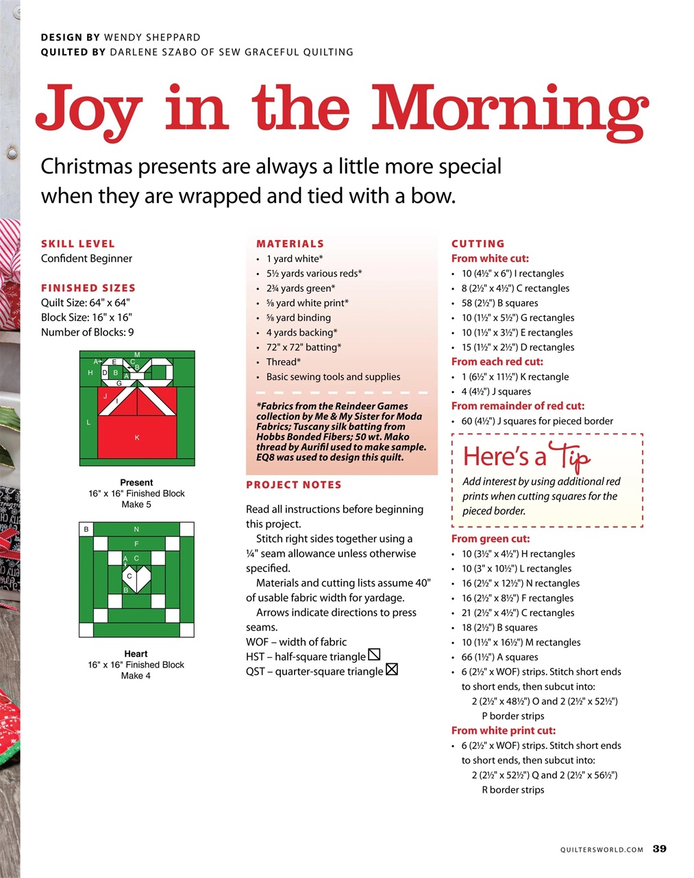 Quilter's World Preview Pages