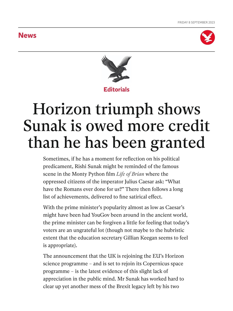 The Independent Daily Edition Newspaper Preview Pages