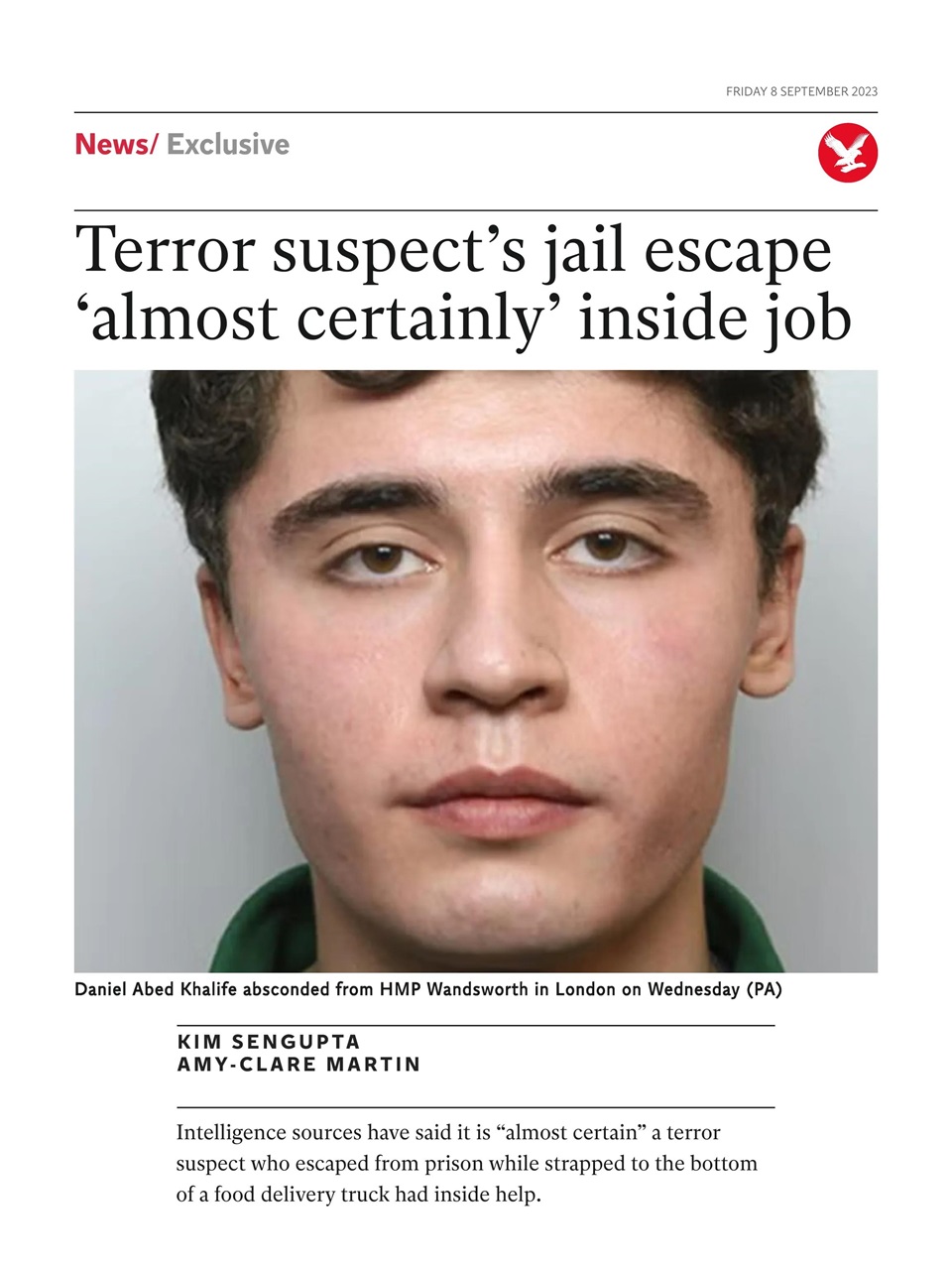 The Independent Daily Edition Newspaper Preview Pages